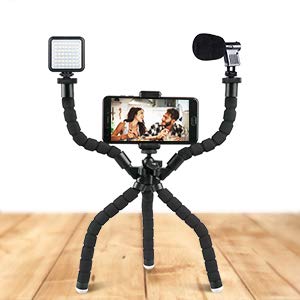 UBeesize Flexible Smartphone Video Tripod for Filmmaking Recording Vlogging with Bluetooth Remote Shutter