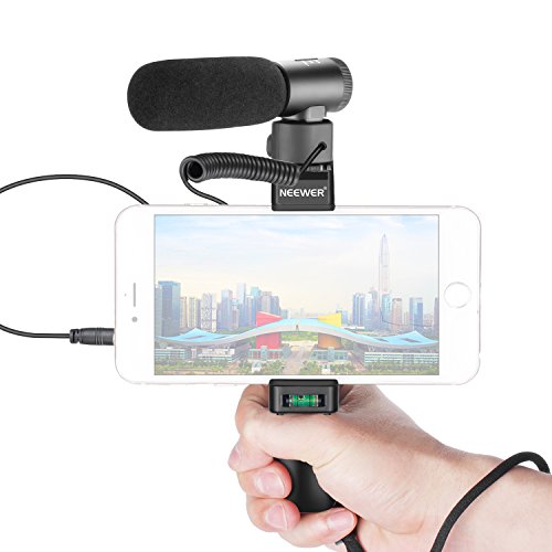 Neewer Smartphone Rig Filmmaker Grip Tripod Mount with Cold Shoe Mount and Width Adjustable Phone Clip Holder