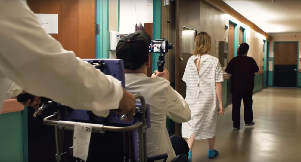 Steven Soderbergh UNSANE behind scenes using a wheelchair for smooth tracking shot
