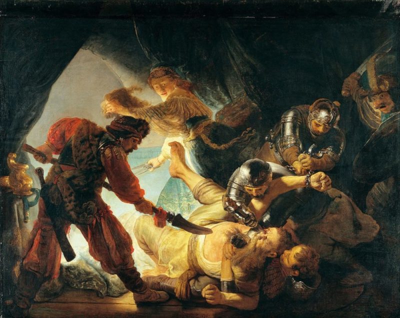 1636 The Blinding of Samson oil on canvas 276 x 206 cm The Städel, Frankfurt am Main, Germany copy