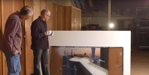 Star wars matte painting on glass