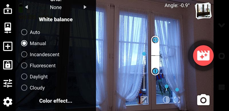 android camera white balance lock
