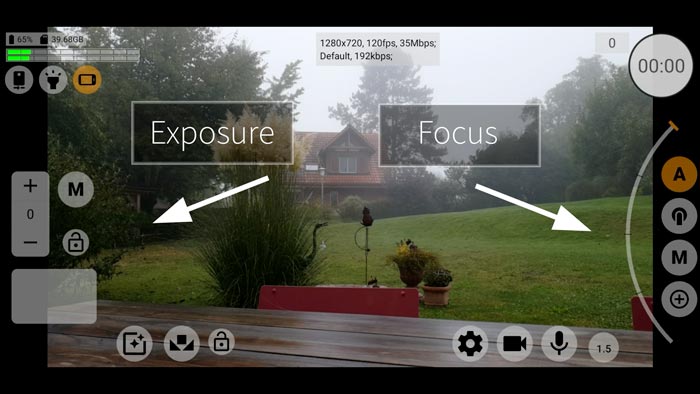 manual exposure focus smartphone