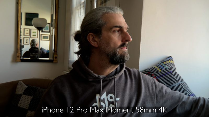iPhone 12 Pro max with Moment 58mm Tele