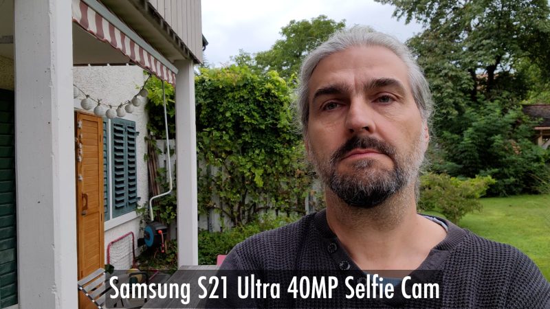 smartphone video Samsung S21 Ultra selfie cam 40mp