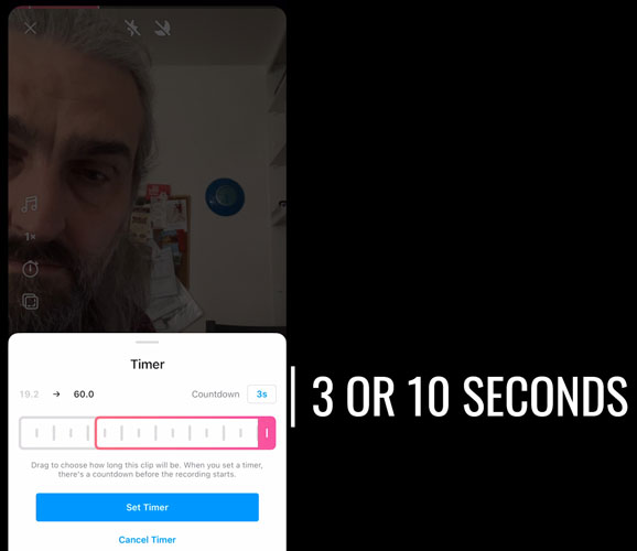 instagram reels timer