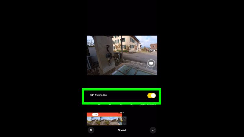 GO 2 add motion blur in Insta360 app