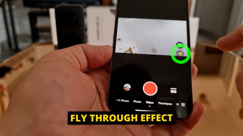 Insta360 Fly Through effect