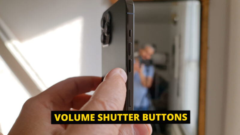 iphone volume button as shutter button