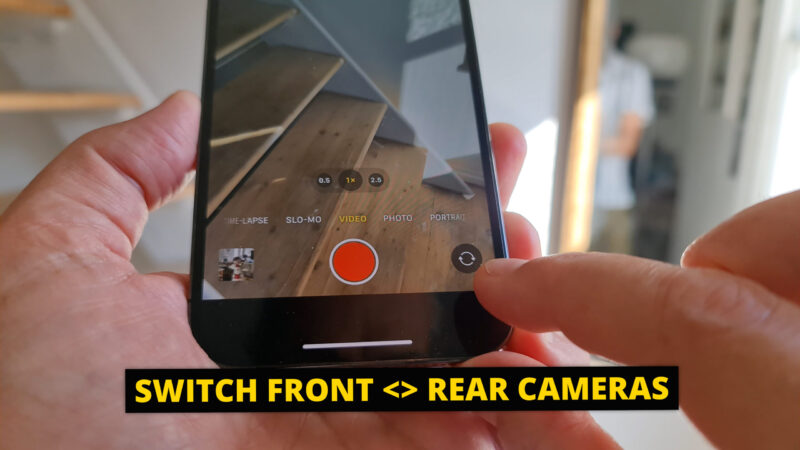 how to switch cameras in an iphone