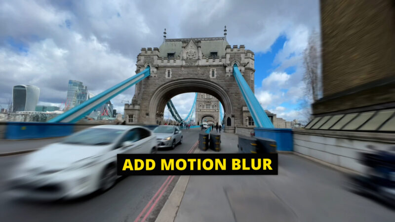 add motion blur to timelapse videos using capcut