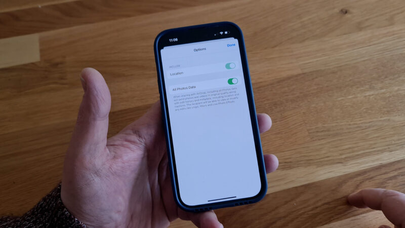 how to send cinematic mode videos via airdrop